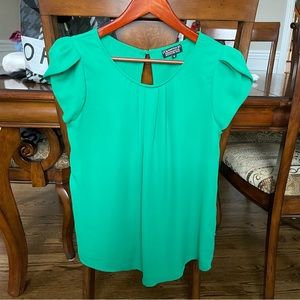 Papermoon green medium short sleeve blouse